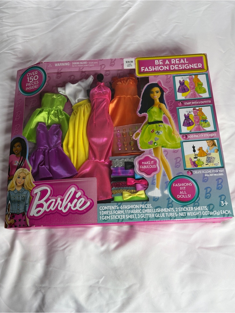 Barbie Fashion Designer Kit - Pink, Lime Green, Yellow, Orange, Purple